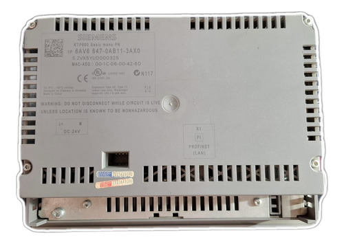 Siemens Hmi Ktp600 Basic Mono Pn 6av6647-0ad11-3ax0 Usado (Usado)