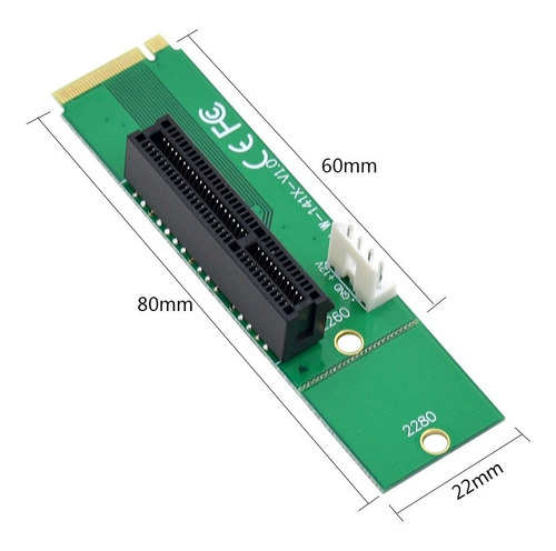 Imagen 3 de 10 de Adaptador M.2 A Pcie Ngff 4x Riser Rig Minería
