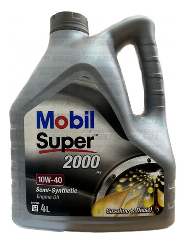 Aceite De Motor Mobil Super 2000 10w40 4lts Semisintetico