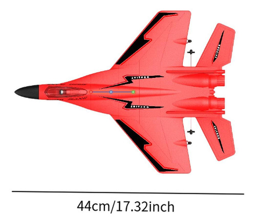 Rc Glider Plane Flying Toy Práctico Con Ligero Sólido Rojo