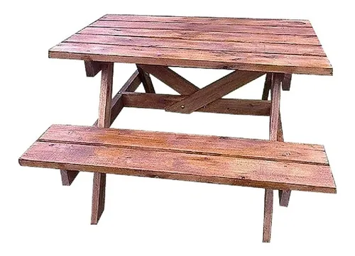 comprar Mesa De Madera Con Bancos Incorporados.