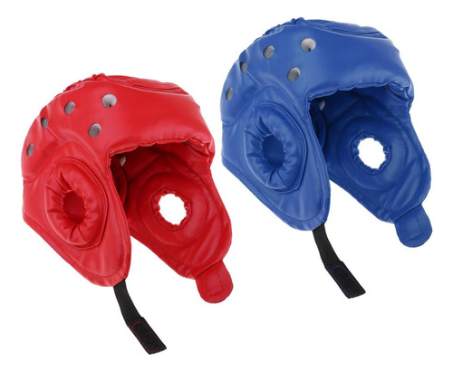 2pcs Niños Boxeo Casco Kickboxing Headgear Cara Barbilla