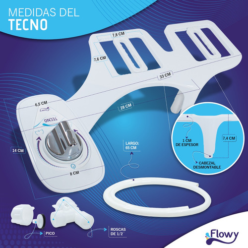 Imagen 9 de 10 de Bidet Para Inodoro T/ Bidet Matic Nuevo Diseño Envío Gratis!
