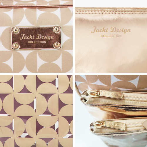 Kit Necessaire 3 Jacki Design Glitz Cor: Dourado