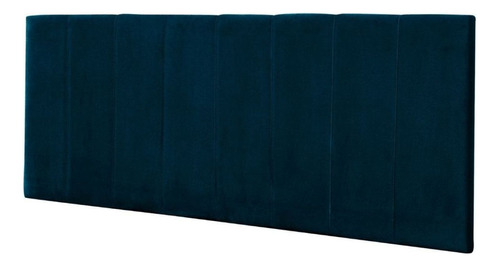 Cabeceira Painel Solteiro 100 Cm Vitória Suede Azul Marinho Cor Azul-escuro