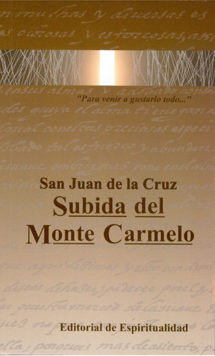 Libro Subida Del Monte Carmelo