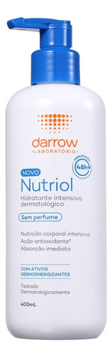 Loção hidratante para corpo Darrow Nutriol sem Perfume en dispensador 400mL