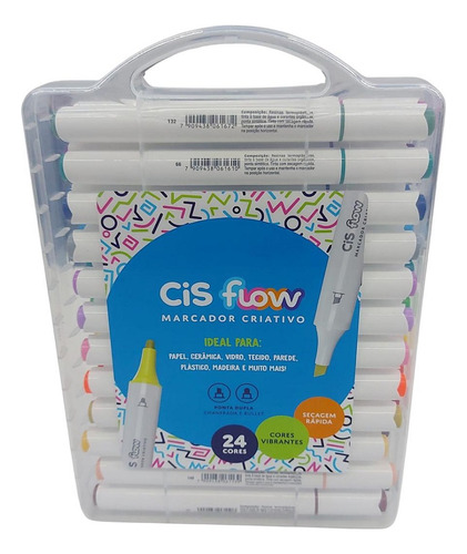 Marcador Marca texto CiS Flow de ponta dupla x unidade