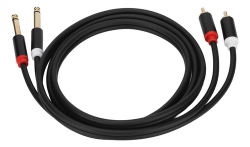 Cable Ts Dual A Doble De 1/4 Pulgadas, 4,9 Pies Y 6,35 Mm, 2
