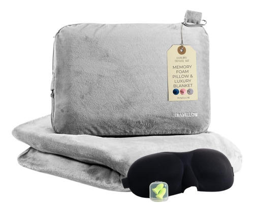 Set De Almohada Y Manta De Viaje 4en1 Kit De Viaje Defi...