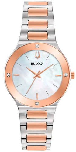 Reloj Milennia para mujer Bulova 98r274 *diamantes Color de la correa Oro rosa Color del bisel Oro rosa Color de fondo Nácar