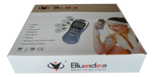 Imagen 4 de 4 de Masajeador Electro Estimulador 4 Parches Gimnasia Pasiva Gym