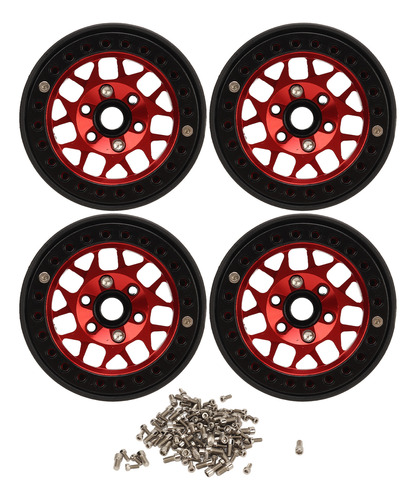 Llantas Rc Crawler De 1.9 Pulgadas Rojas Y Rojas, 4 Piezas D