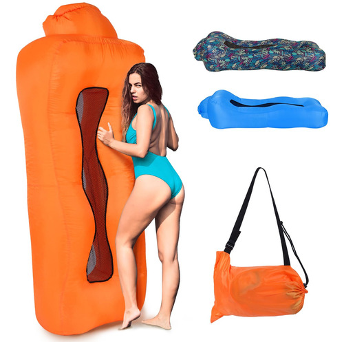 Neloheac Tumbona Inflable Para Agua Y Playa, Sofa Inflable P