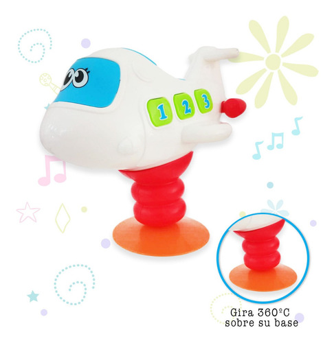 Juguete De Avión Didáctico C/ Luz Y Sonido Para Bebé