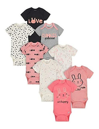 Onesies Brand Baby Girls `paquete De 8 Monos Estampados De M