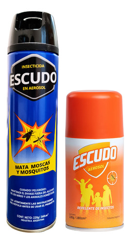 Escudo Repelente Naranja Deet 12% 180ml + Insecticida 220g