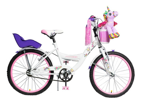 Bicicleta Rodado 20 Unicornio Magico De Nena Pioneer