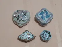 Comprar Alhajeros Y Pastilleros En Porcelana Antigua 4 Unidades