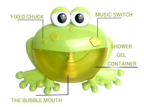Máquina Automática Frog Bubble Maker Para Baño Para Bebés Y