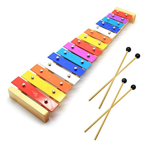 Celemoon Glockenspiel Xilofono Infantil De Madera Natural Pa