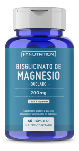 Bisglicinato De Magnesio - Fynutrition - 200mg Cada 2 Cáp.