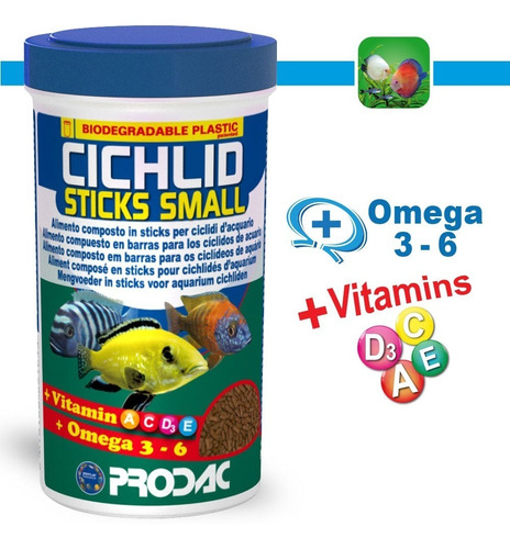 Alimento Ciclidos Africanos Cichlid Stick Small 250ml/90g 