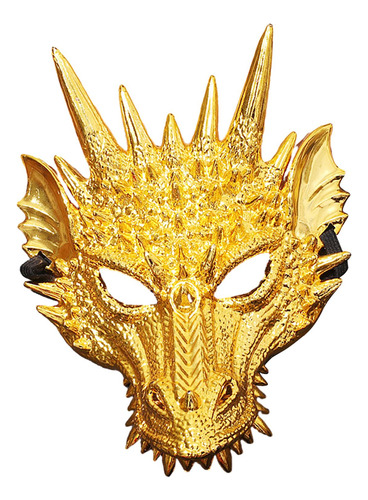 Máscara De Cabeza De Dragón, Accesorio Fotográfico Oro