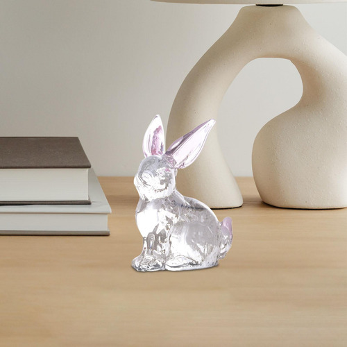 2 Figura De Conejo De Pascua, Escultura Elegante Para Rosa