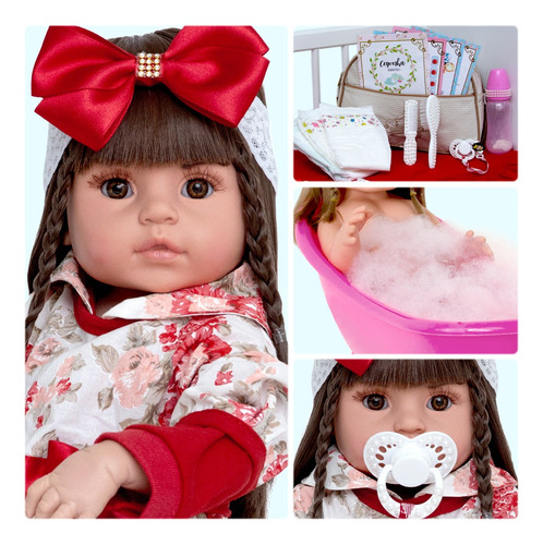 Bebe Reborn Baby Boneca Pirncesa Corpo De Vinil Siliconado