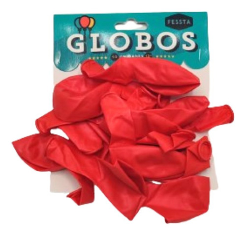 Globo X10 Und Rojo Perlado 