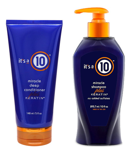 It's A 10 Miracle Shampoo Plus Keratin 10 Oz & Miracle Deep 