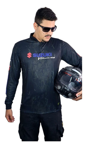 Imagem 1 de 7 de Camiseta Brk Motociclismo Suzuki V-strom650 Com Fpu +50