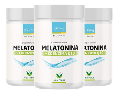 Melatonina + Coenzima Q10 Ubiquinol  180cps Vital Natus