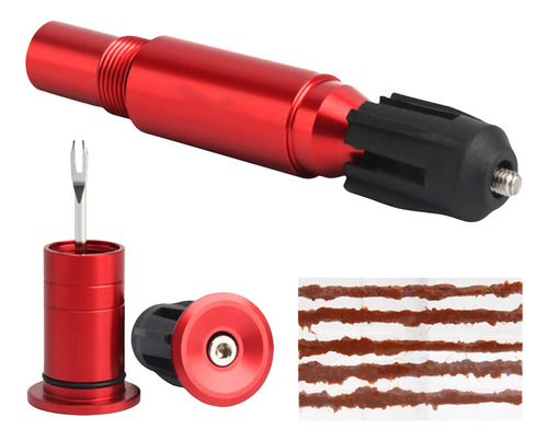 Kit De Reparo De Pneus Sem Câmara De Bicicleta Vermelho