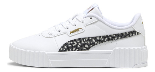 Zapatilla Puma Carina 3.0 Animal Jr Blanco Joven