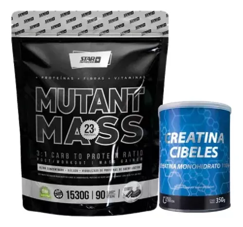 Mutant Mass 1.5kg + Creatina Cibeles 350g Combo Cookies And Cream