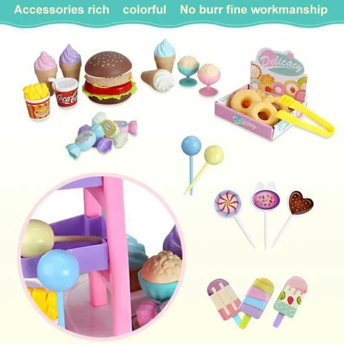 Set Juguetes Para Niños Con Carrito Helados Y Caramelo