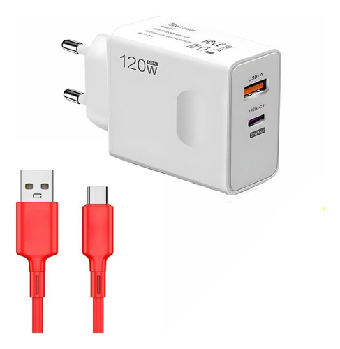 Fonte De Carregamento 120w + Cabo Usb C