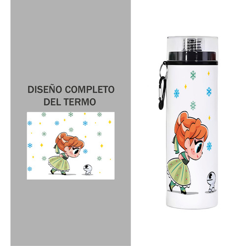 Termo Cilindro Princesas Botella 750ml Anna