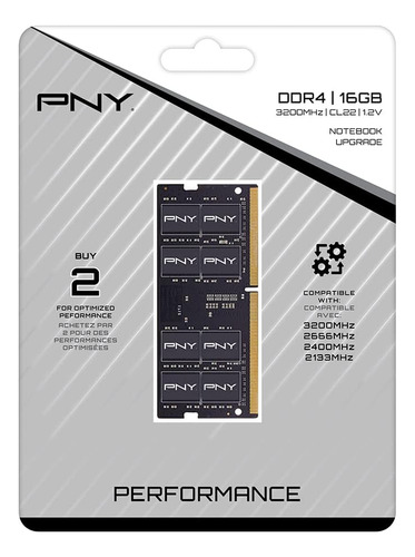 Memoria Ram Pny Performance, 16 Gb, Ddr4, 3200 Mhz, Sodimm