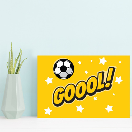 Imagem 5 de 7 de Kit Placa Decorativa Mdf Futebol Gol 4un