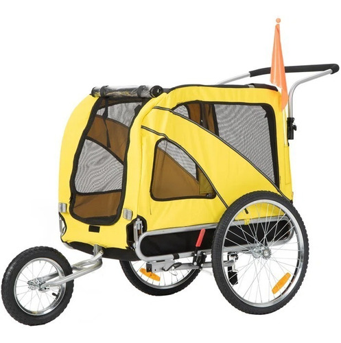 Imagen 2 de 10 de Cochecito-remolque Para Llevar Mascotas En Bici Hasta 40kg