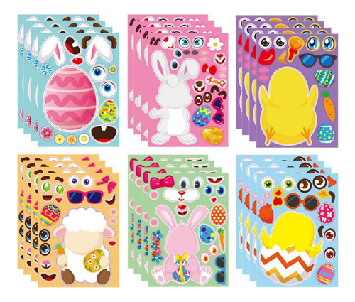 24 Pegatinas De Juego De Pascua Para Hacer Tú Mismo,