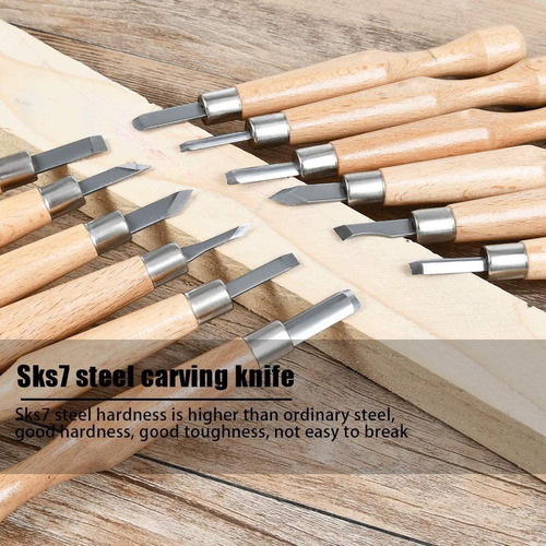 12 Kit Herramientas For Tallar Madera Dura, Cuchillo Grabad