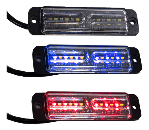 Codigo Estrobo 12 Leds Blanco Rojo 60w Patrulla Utv Rzr X3