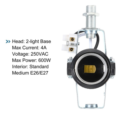 Meccanixity E27 Bombilla De Doble Base Bombarla M10 Soporte
