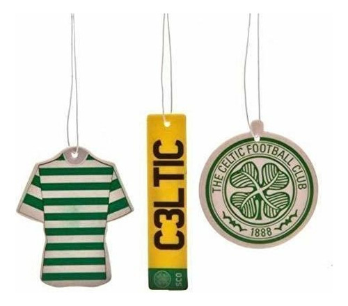 Celtic Fc Ambientadores (paquete De 3) (un Tamaño) (verde)