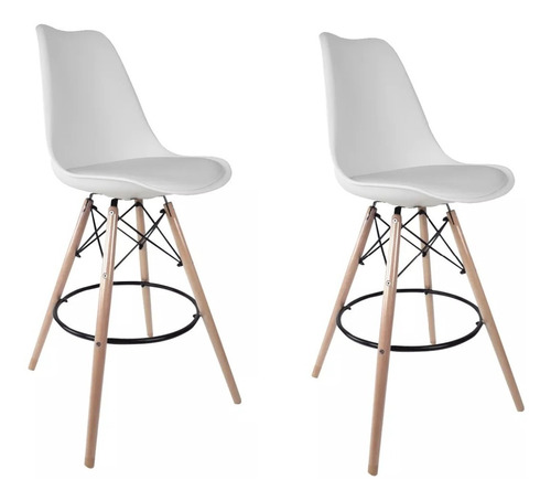 Banqueta Taburete Eames Dsw Blanca - Alto Impacto