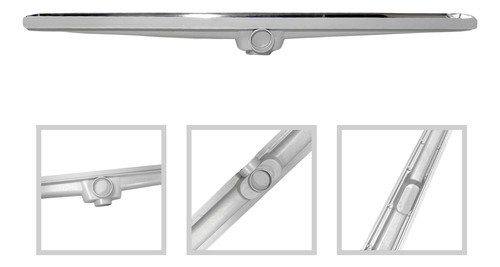 Ralo Linear 80cm Banheiro Oculto Piso Cocho Cinza